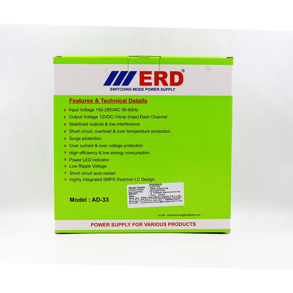 ERD CCTV Power Supply 12v/16a Multi For 16ch (AD33) view 5